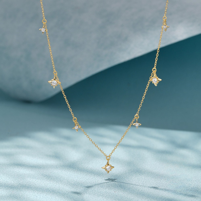 Starlight Charm Necklace Sterling Silver