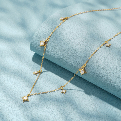Starlight Charm Necklace Sterling Silver