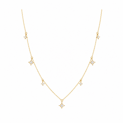 Starlight Charm Necklace Sterling Silver