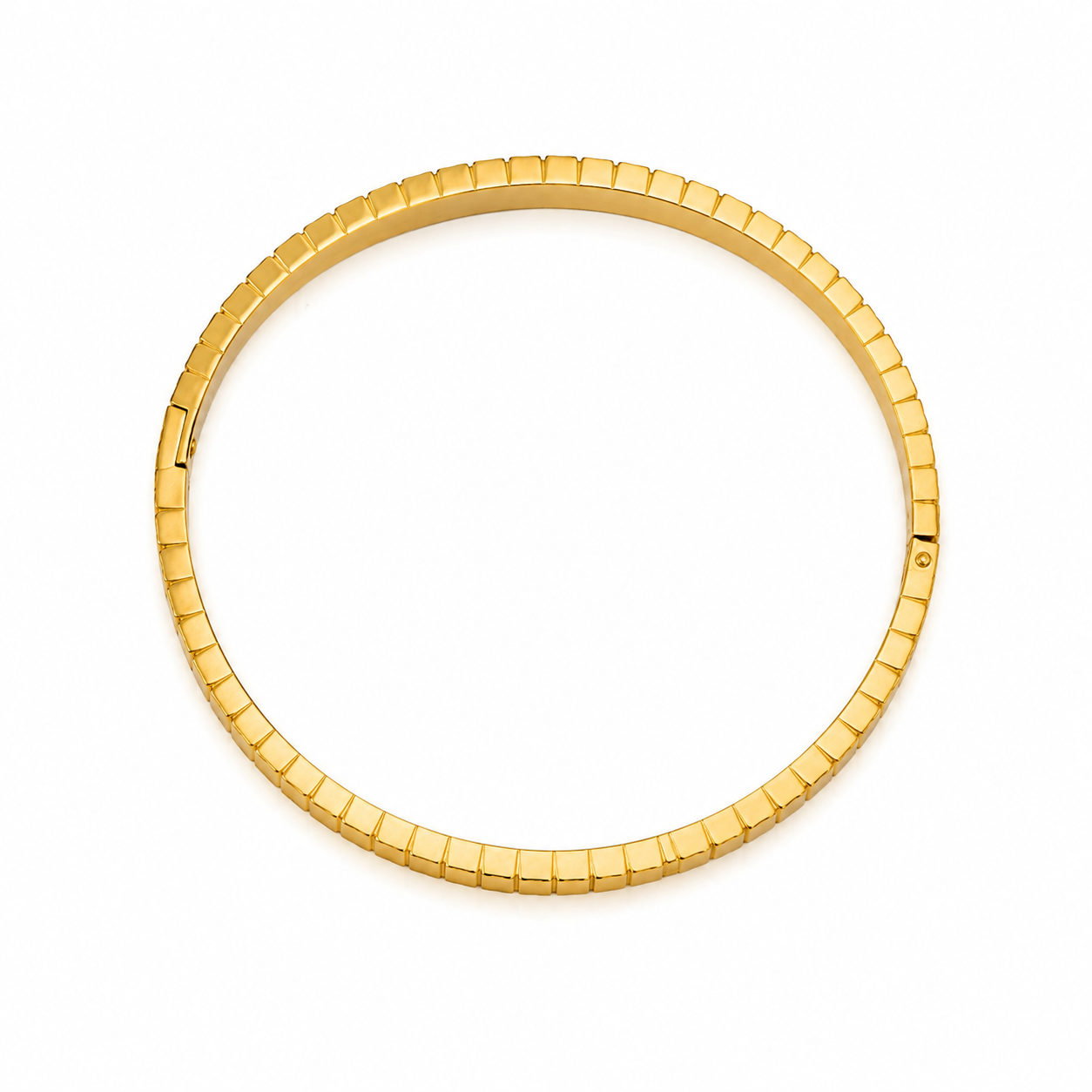 Minimalist Gold Textured Slim Cuff Bangle Bracelet