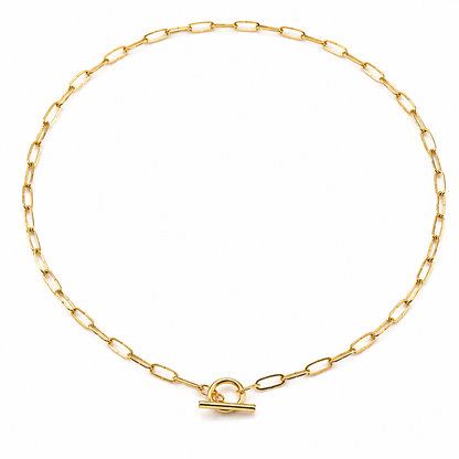 Minimalist Gold Paperclip Chain Necklace