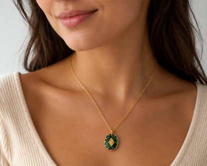 Enchanting Emerald Stone Necklace