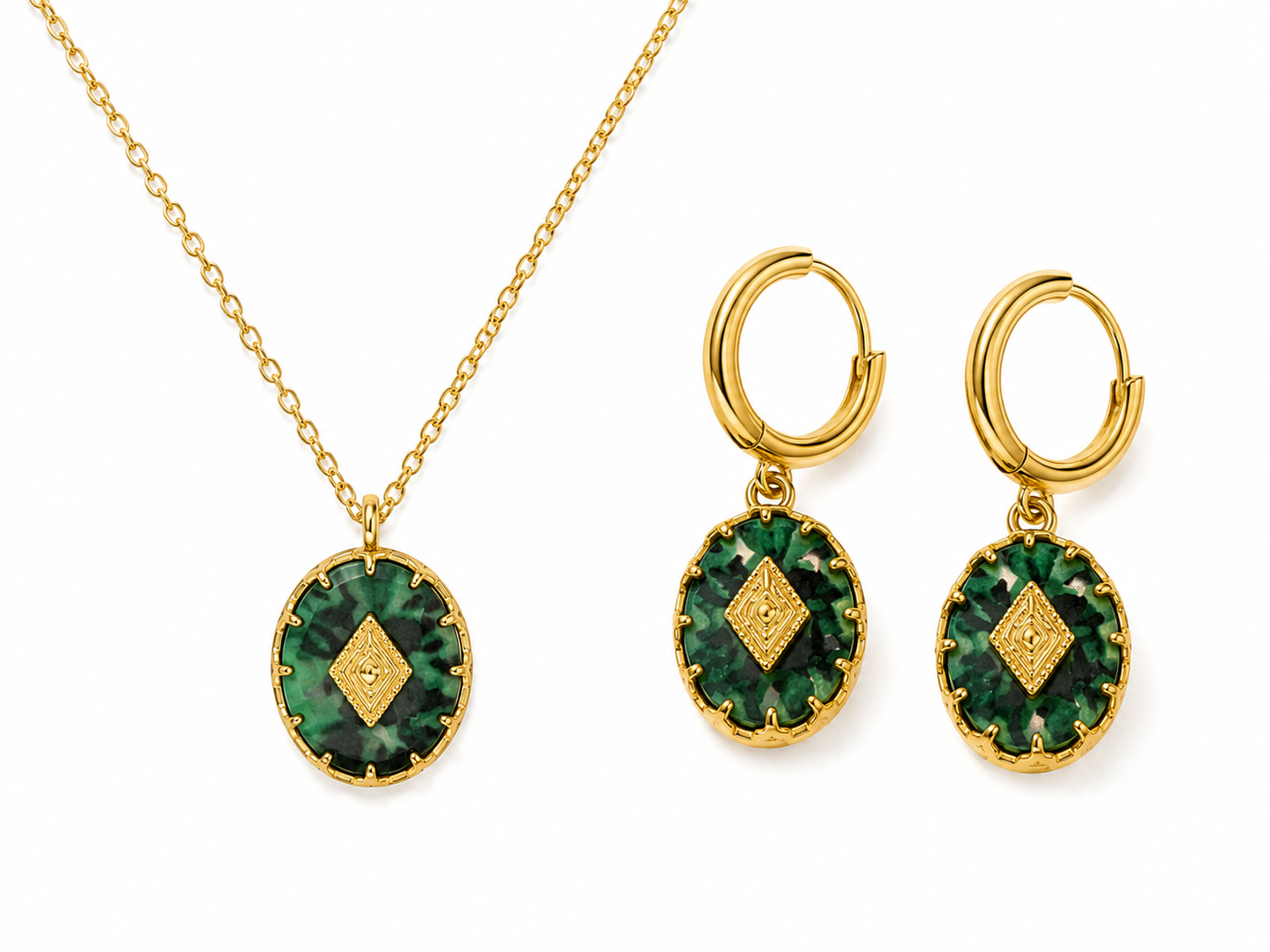 Enchanting Emerald Stone Necklace
