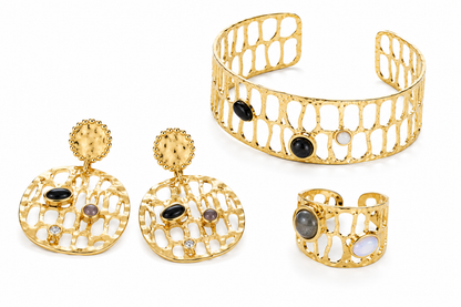 Aurora Organic Openwork Gold Ring