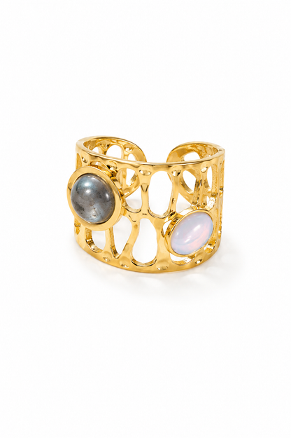 Aurora Organic Openwork Gold Ring