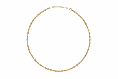 Twisted Singapore Gold Chain Necklace