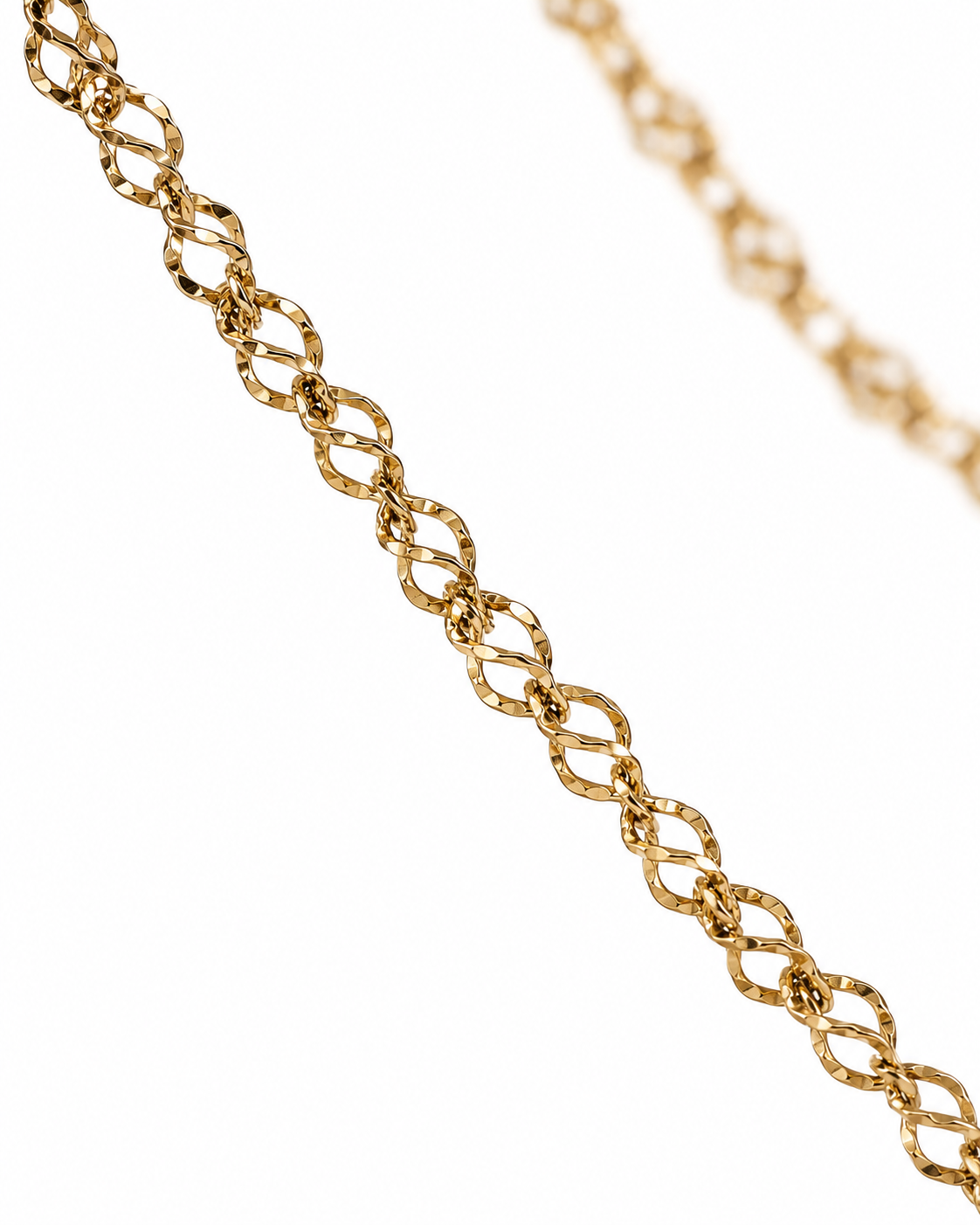 Twisted Singapore Gold Chain Necklace