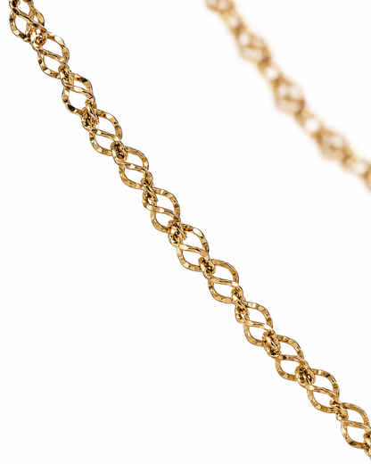 Twisted Singapore Gold Chain Necklace