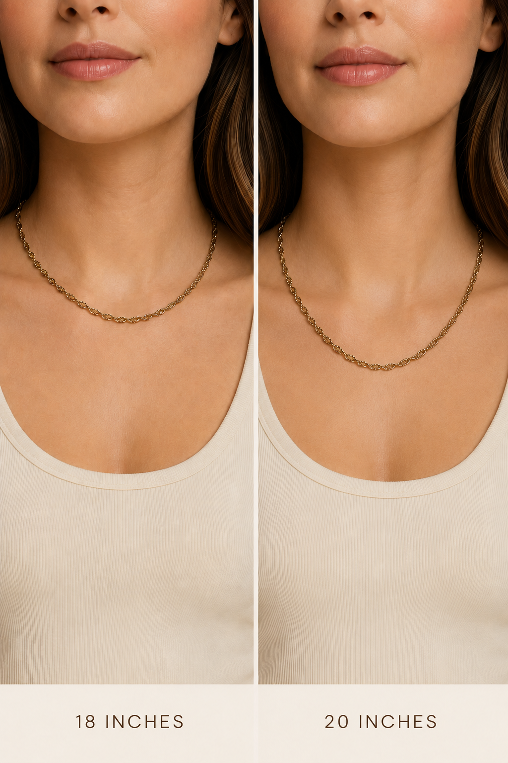 Twisted Singapore Gold Chain Necklace