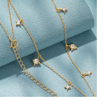 Starlight Charm Necklace Sterling Silver