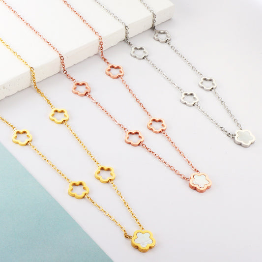 Five Sakura Star Blossom Necklace