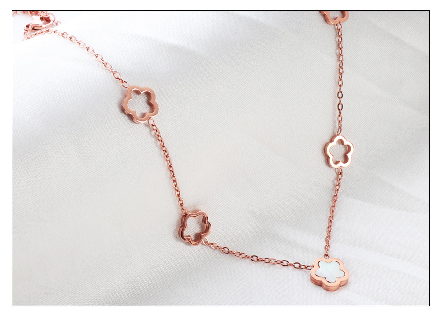 Five Sakura Star Blossom Necklace
