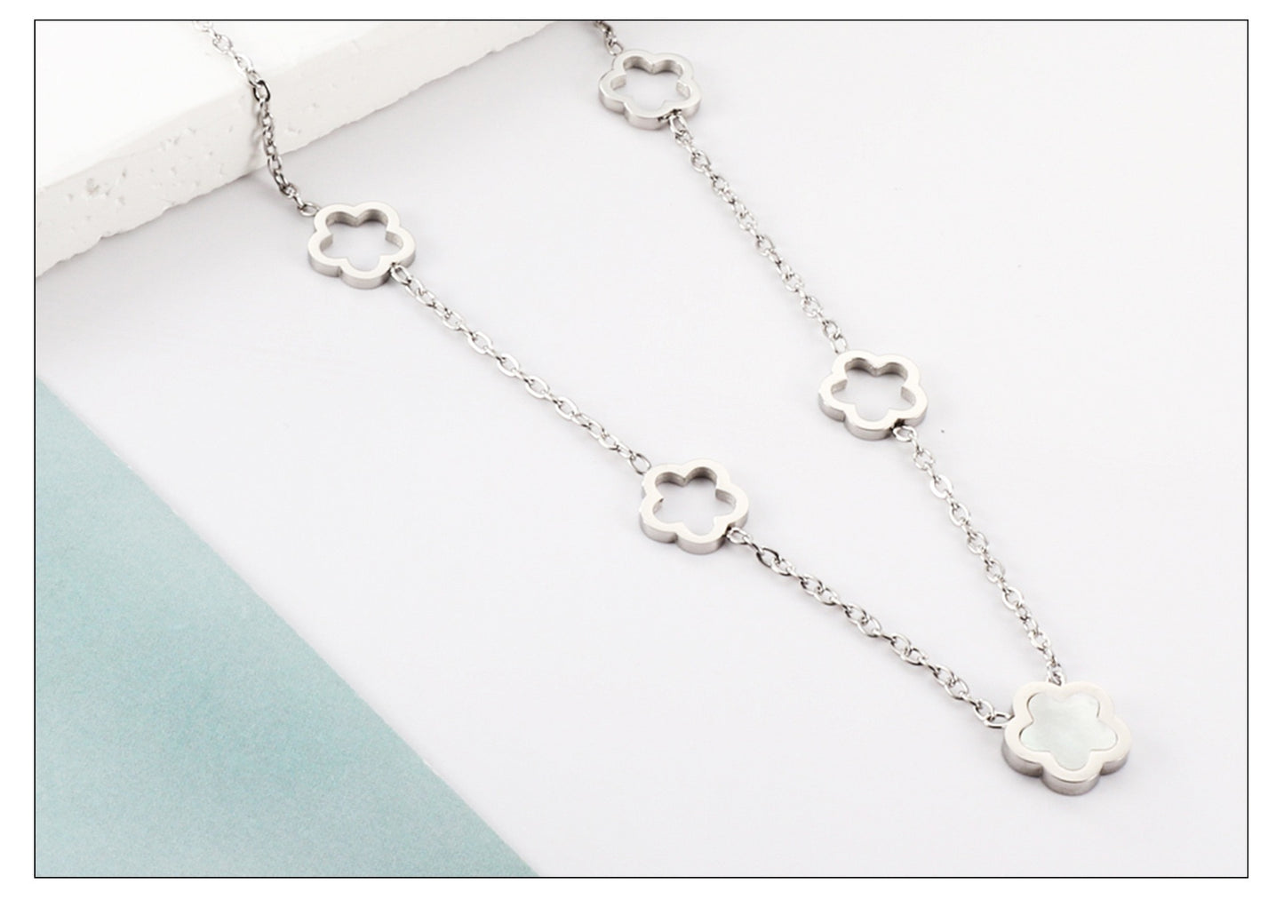 Five Sakura Star Blossom Necklace