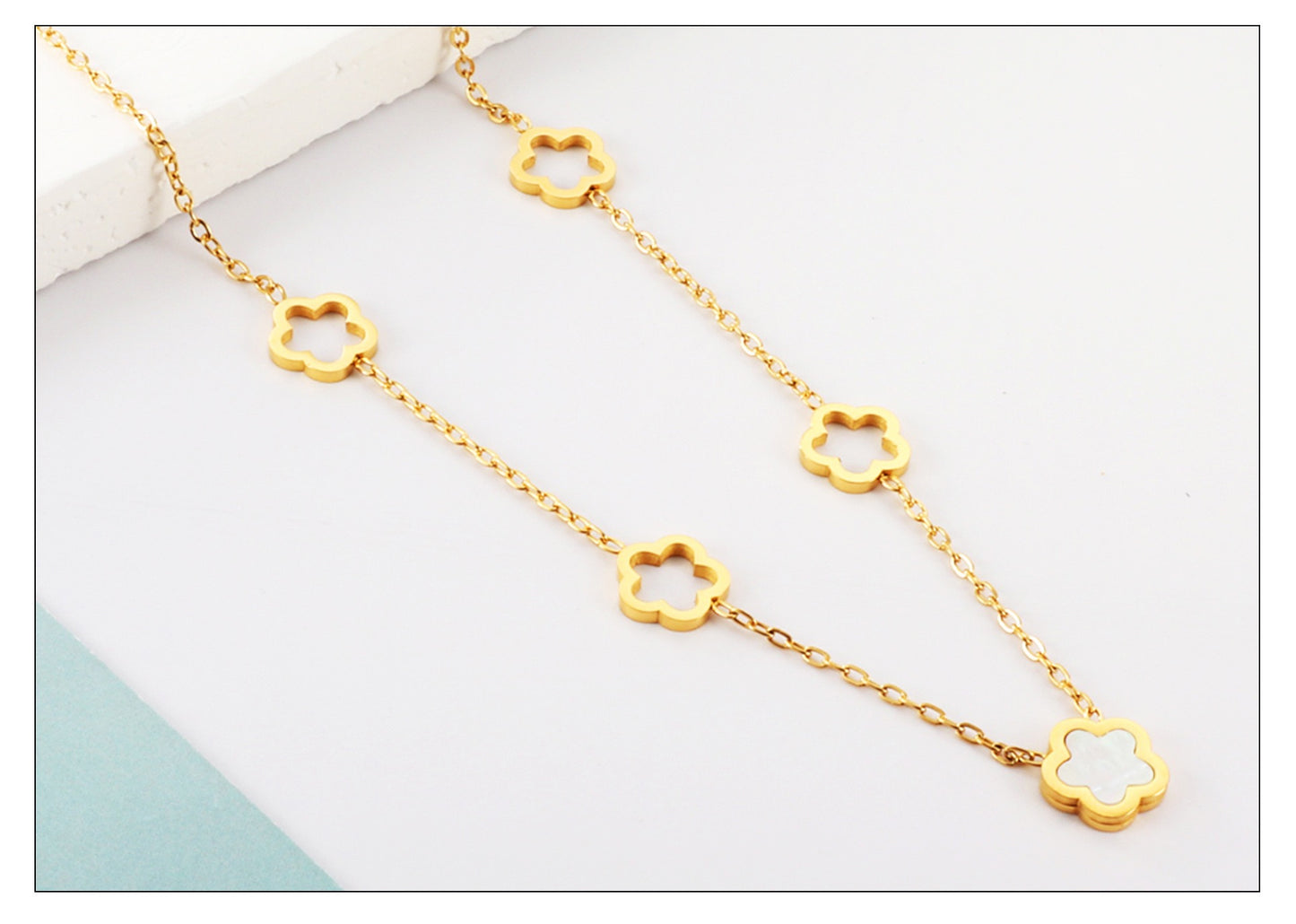 Five Sakura Star Blossom Necklace