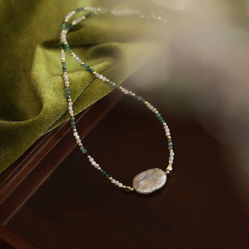 "Tranquil Waters" Baroque Pearl Necklace