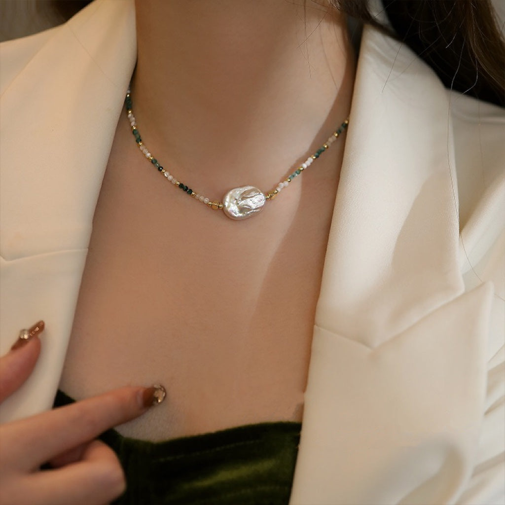 "Tranquil Waters" Baroque Pearl Necklace