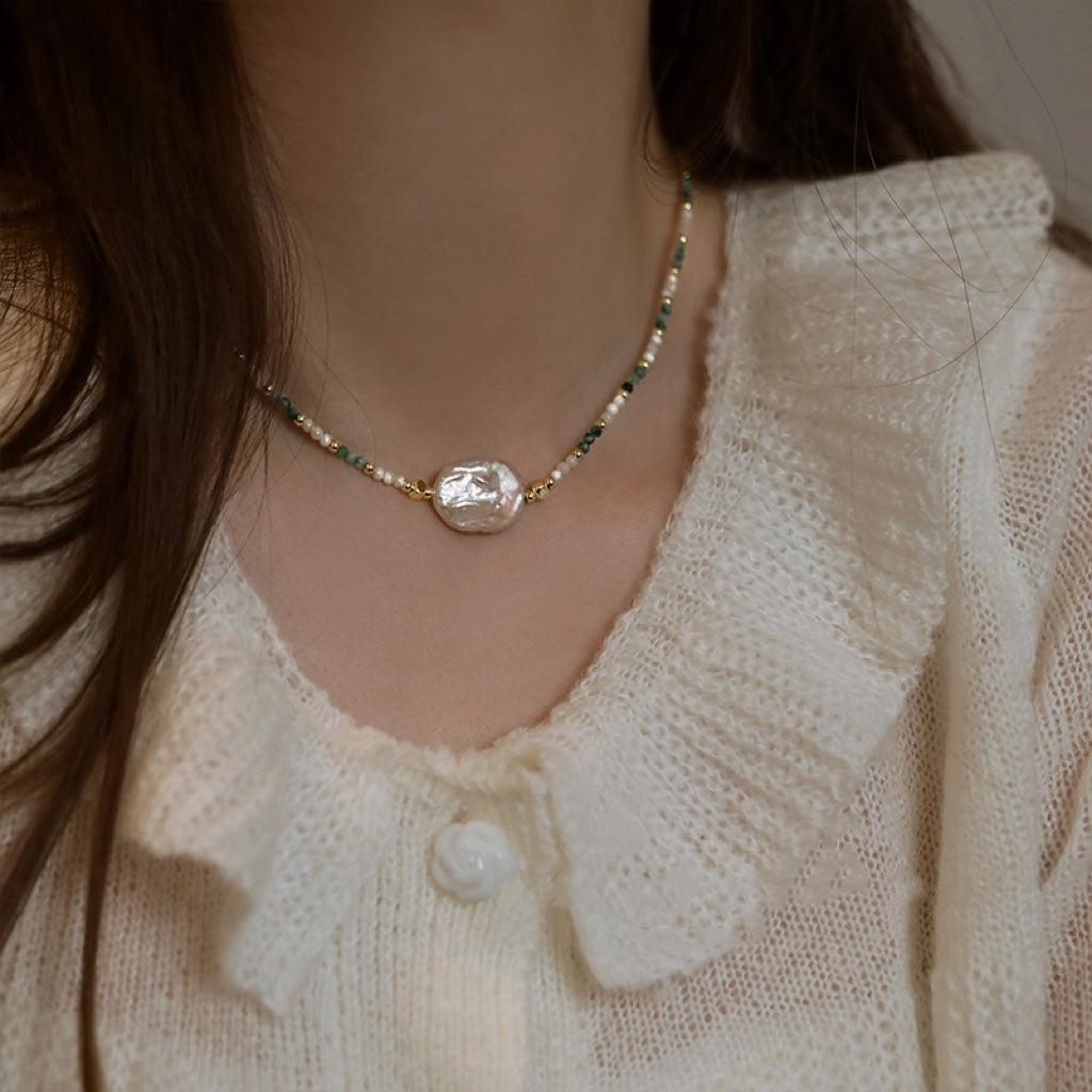 "Tranquil Waters" Baroque Pearl Necklace