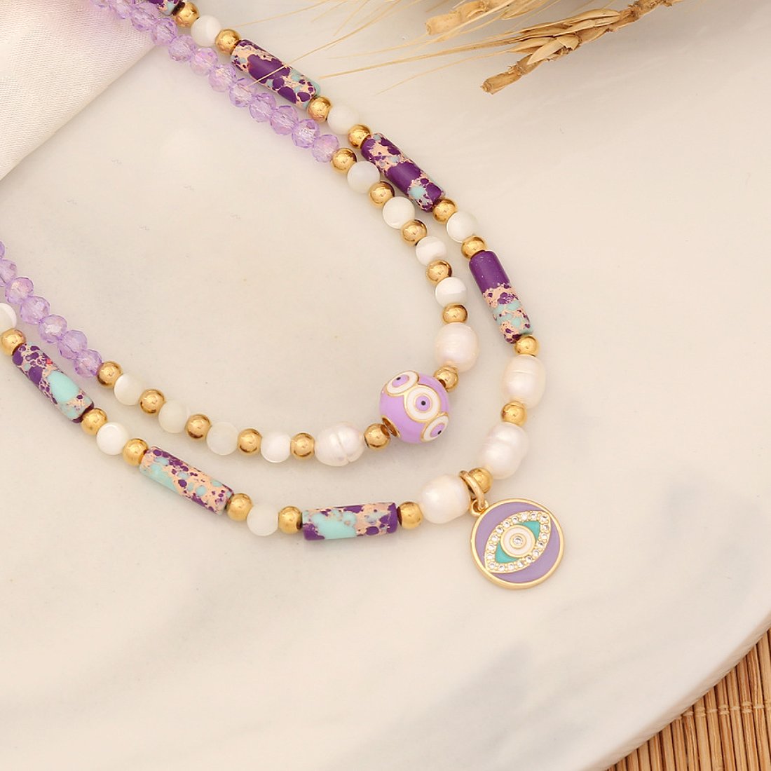 "The Cat Eye" Violet Choker