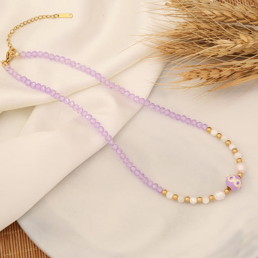 "The Cat Eye" Lilac Choker
