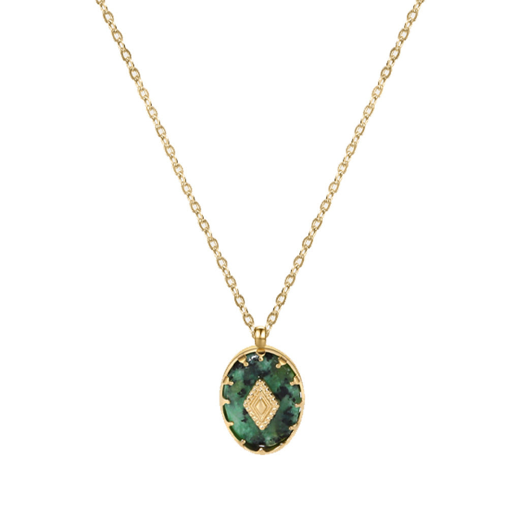Enchanting Emerald Stone Necklace and Earring Set