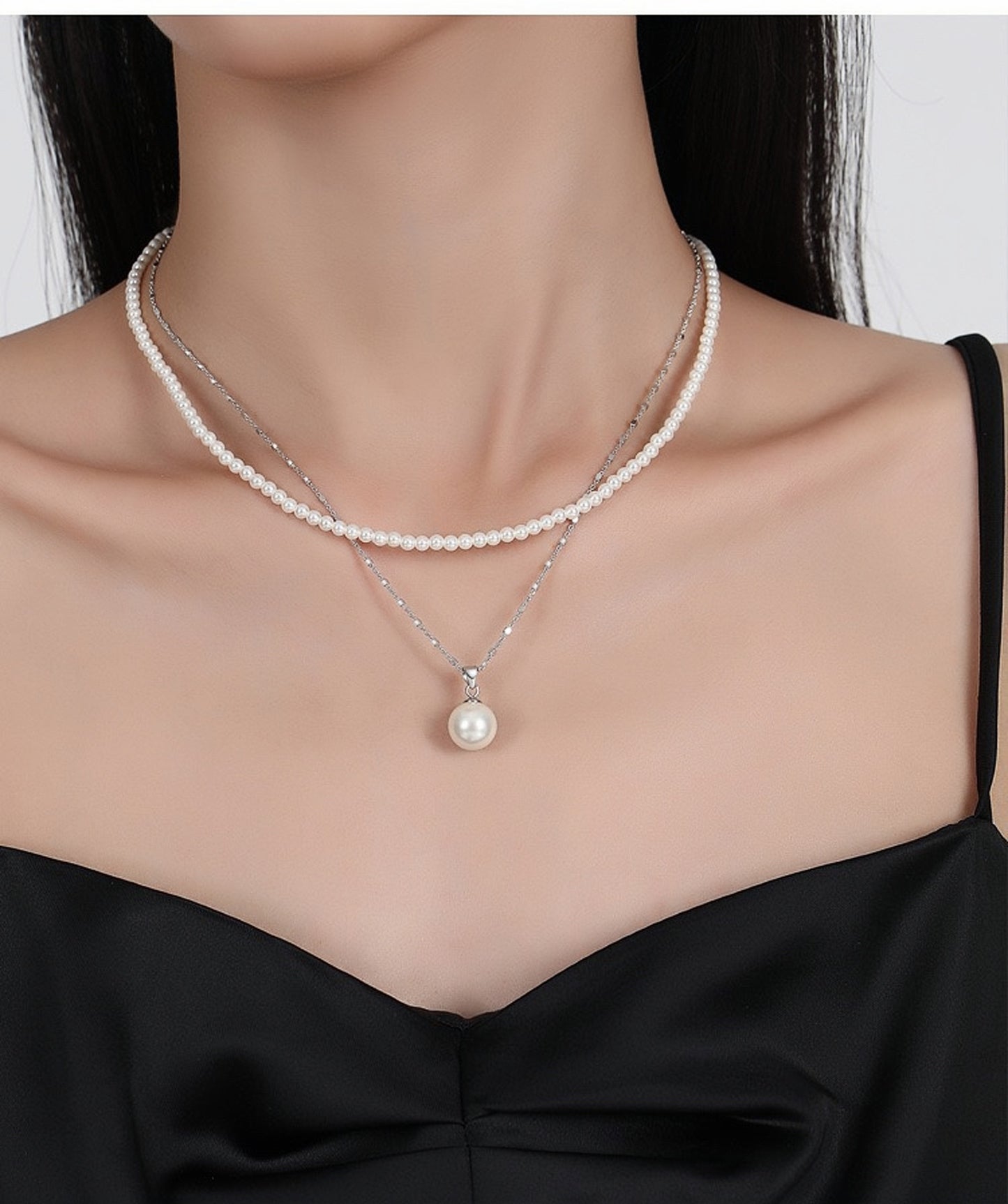 "Silver Lumière" Classic Pearl Drop
