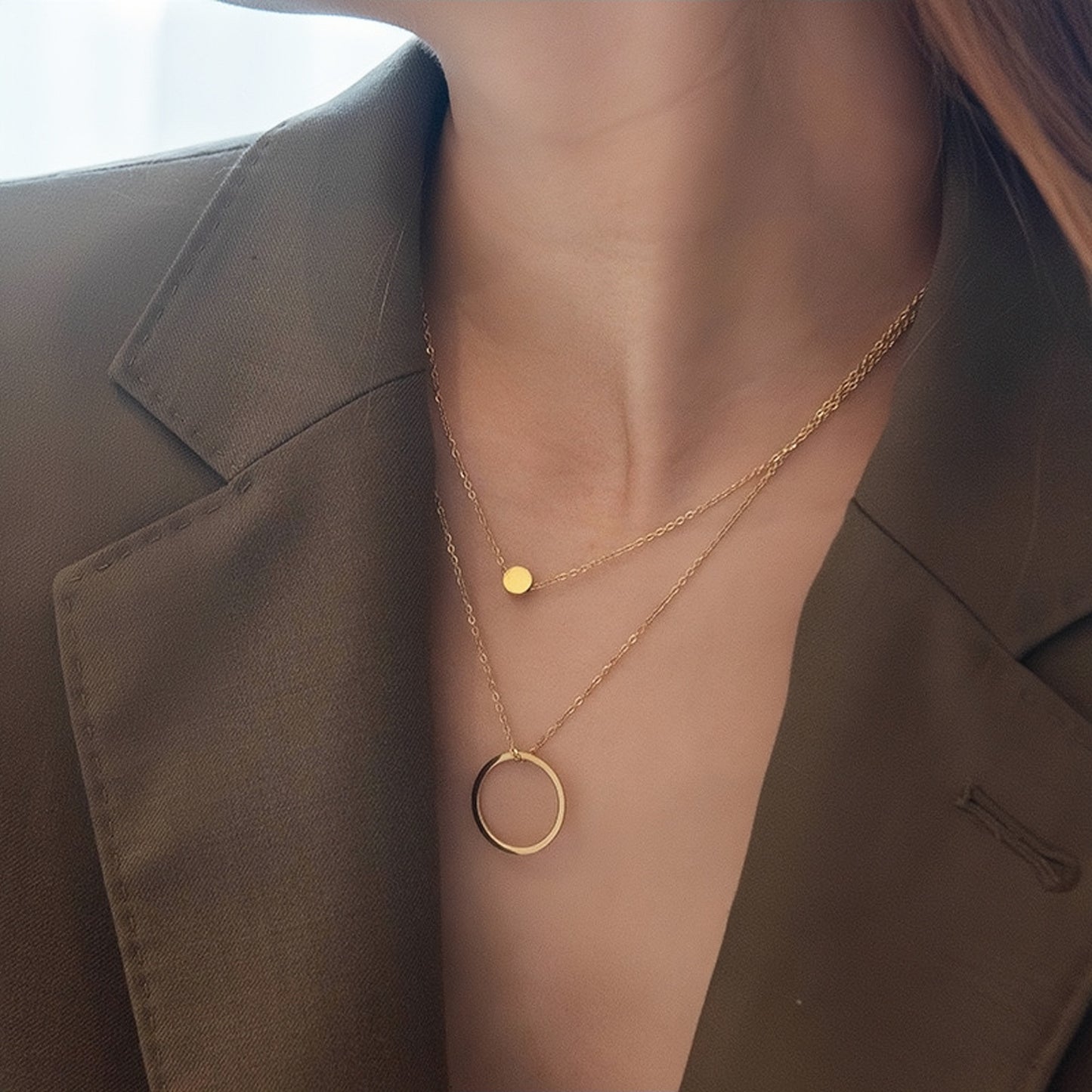 Ringdrop Layered Necklace