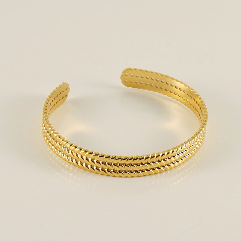 Classic Gold Wrist Cuff Bracelet