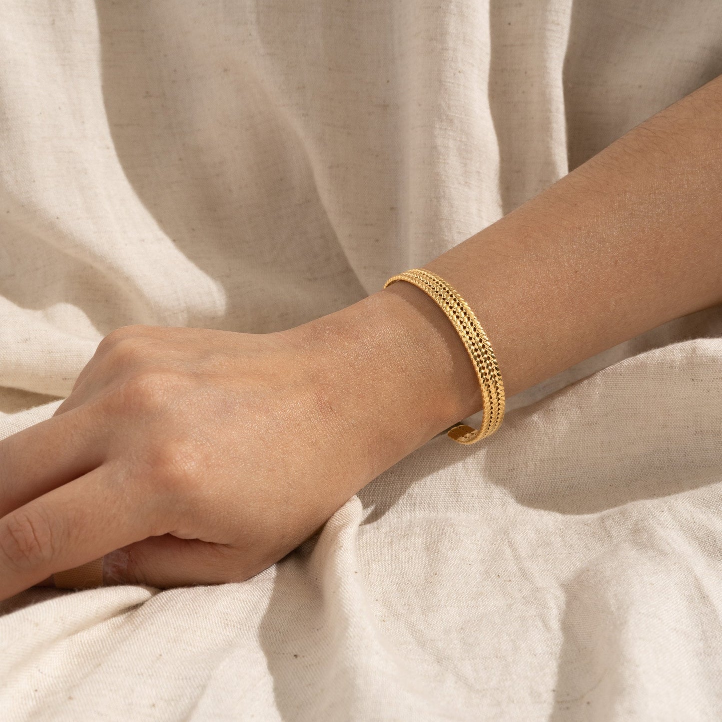 Classic Gold Wrist Cuff Bracelet
