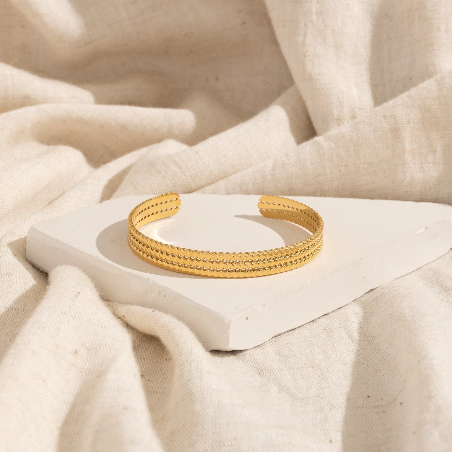 Classic Gold Wrist Cuff Bracelet