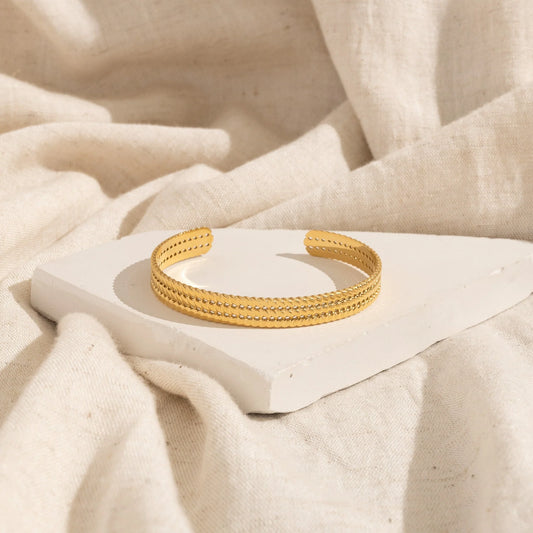 Classic Gold Wrist Cuff Bracelet